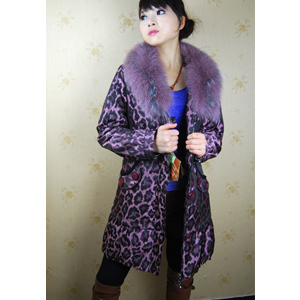 紫澜门店 法国时尚精品羽绒服菲莉诗蒂2955豹纹…