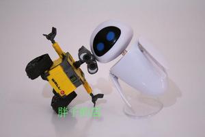 绝版 机器人总动员WALL.E 6CM可动瓦力 伊娃 礼物 可动 车饰包邮