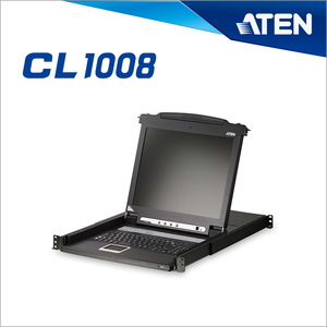 ATEN 宏正 CL1008M 8端口LCD PS/2 KVM 多电脑 切换器 17寸屏
