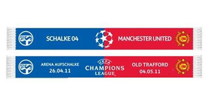 欧冠联赛 曼联对阵沙尔克04 官方纪念围巾