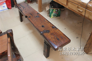 老船木家具古典长条凳实木餐桌长凳中式仿古长板凳矮凳穿鞋换鞋凳
