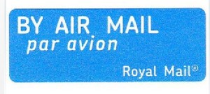 BY AIR MAIL STICKER国际邮政航空邮件蓝色标签 信虫专用