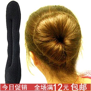 新款韩版海绵盘发器丸子头花苞头盘发棒带(1个装)盘发工具大小号