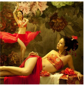 古装汉服盘子女人坊性感女孩写真仙女装中国风夜店领舞钢管舞服装