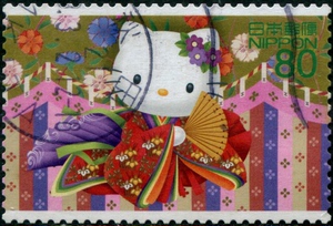 2008   日本问候邮票--凯蒂猫80円G27-7   信销上品1枚