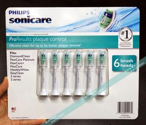 美国直邮6支装Philips飞利浦Sonicare成人电动牙刷头替换刷头包邮