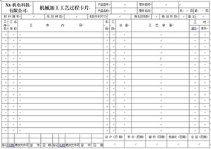 机械加工工艺过程卡片CAD模板机械加工工艺过程卡片WORD模板