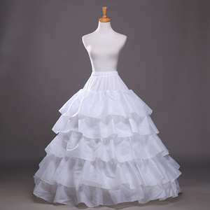 新款婚纱裙撑加厚四钢圈五荷叶大直径婚纱礼服蓬衬裙婚纱裙撑白色