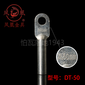 正品凤凰国标镀锡堵油式铜接头 DT-50MM2(平方）铜鼻子 接线端子