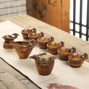 陶瓷功夫茶具套装特价整套日式台湾复古粗陶茶具泡茶壶茶杯包邮