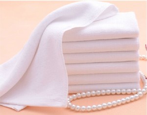 10条包邮纯白色超细纤维洁面毛巾洗脸巾清洁巾抹布柔软吸水批量发