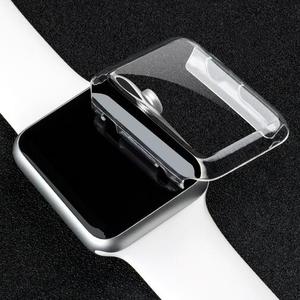 适用Apple watch5全包水晶壳超薄壳硬苹果手表S6123透明保护套4se