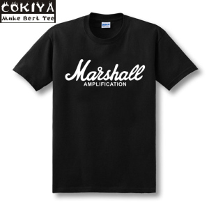 发烧音箱 音响 marshall马歇尔 马勺 纯棉圆领短袖T恤演出服