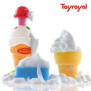 日本皇室浴室宝宝玩具洗澡戏水玩具泡泡冰激凌机泡沫按压器