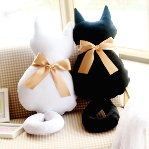 欢乐颂2曲筱绡王子文同款的黑猫毛绒玩具咪抱枕黑色猫咪公仔玩偶