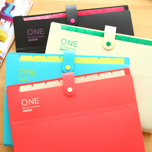 韩国学生文具A4风琴包 多层资料试卷袋票据收纳夹男女文件包包邮