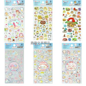 日本製sanrio 美樂蒂 雙子星 布甸狗 凱蒂貓 蛋黃哥 玉桂狗 貼紙