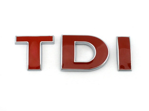 大众TDI中网车标 高尔夫 捷达 帕萨特电镀红色TDI立体字母车贴