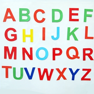 磁性数字字母磁贴冰箱磁力贴白板贴大写小写英文磁帖教学教具一套
