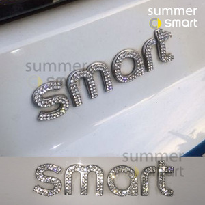 适用于09-19款Smart汽车 453尾标字母钻石车贴 451带钻字母贴标