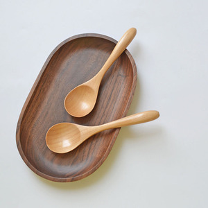 出口日式尾单精品圆口木勺子 实木饭勺儿童汤勺调羹 创意木质餐具