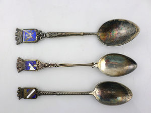 西洋收藏品 欧洲原产 古董银器餐具 咖啡勺 冰淇林勺