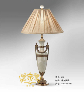 欧式摆件美式简欧法式古典软装家居饰品陶瓷配铜白色系列装饰台灯