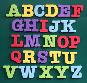 磁性英文大写字母贴 软白板磁性字母 EVA早教磁贴  字母冰箱贴