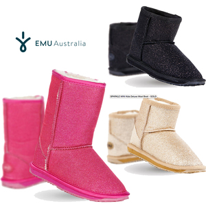 清仓特价！美国正品 EMU 澳洲纯羊毛带闪儿童雪地靴 亲子