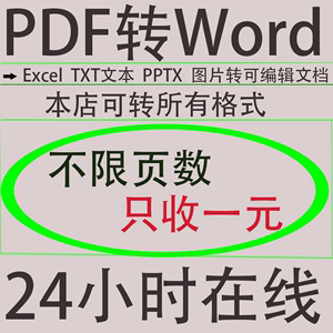 pdf/图片/扫描文件转换成word/excel/txt/ppt/图片/可编辑文档