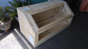 难闹木品定制防逃蛇箱爬虫箱小侧门爬宠箱抽屉斜面木质保温箱热带