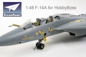 梦模型 2014 1/48 F-14A 雄猫战斗机改造蚀刻片(配小号手)