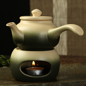 侧把壶古陶煮茶壶茶杯 茶炉 窑变茶具 日式粗陶茶具温茶暖酒