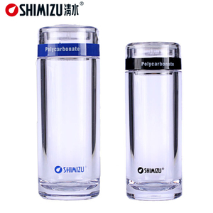上海清水树脂水杯150ML双层隔热PC杯 杯子SM-1602