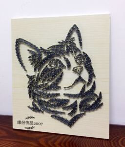 店主推荐猫咪 DIY手工制作钉子绕线画现代家居客厅卧室立体装饰