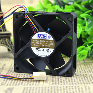 AVC 7020 DV07020B12U 12V 0.7A 7CM 大风量 PWM温控 双滚珠风扇