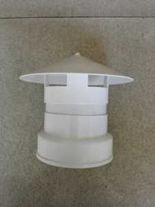 pvc塑料管件接管道90130140防雨帽烟囱帽防水帽风帽透气帽包邮