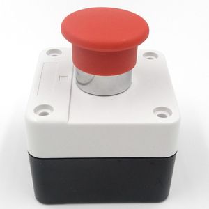 一佳XB2按钮开关盒带蘑菇头红色复位启动电源按扭 防水控制盒