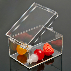 透明盒子长方形PC塑料盒标本收藏盒有带盖加厚展示样品盒小收纳盒
