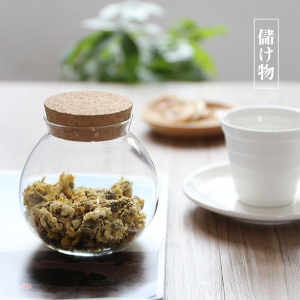 日式ZAKKA 高硼硅玻璃密封罐奶粉茶叶干果食品收纳瓶储物罐菠萝罐