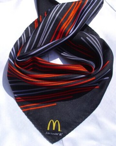 新款麦当劳经理丝巾，麦当劳经理领带。