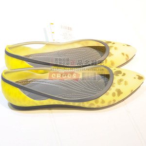 [转卖]新款Crocs女鞋女士芮欧豹纹平底鞋沙滩休闲时尚凉鞋卡洛