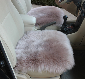 汽车驾驶座椅坐垫纯羊毛皮毛一体无靠背座垫长毛单垫方垫座套后排