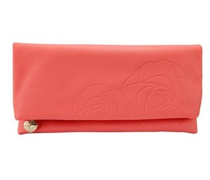 玫琳凯20周年经典手包 化妆包橘粉色手拿包 玫瑰压花包包 限量版