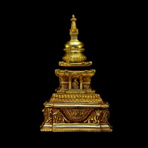【佛塔】 宝箧印陀罗尼塔舍利塔 尼泊尔佛像 鎏金