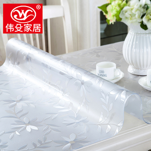 透明卓布防滑防烫枱布饭卓t垫胶塑料板机布保护膜防水布歺桌垫纯