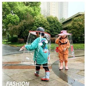 极速发货a高品质儿童雨衣女小学生大码中童男生卡通太空舱雨罩幼