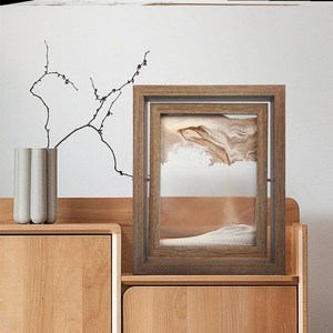创意玻璃3d立体画漏沙装饰家居客术反转可流沙画艺厅摆件