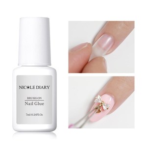 推荐NICOLE DIARY 7ml Nail Art Glue with Brush Transparent Mu