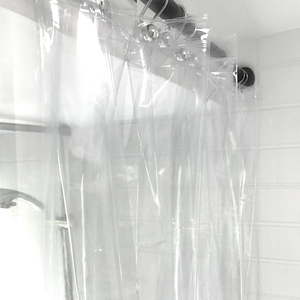 默玛PVC防霉防水加厚浴室透明门帘空调隔断帘洗车帘遮挡防护浴帘